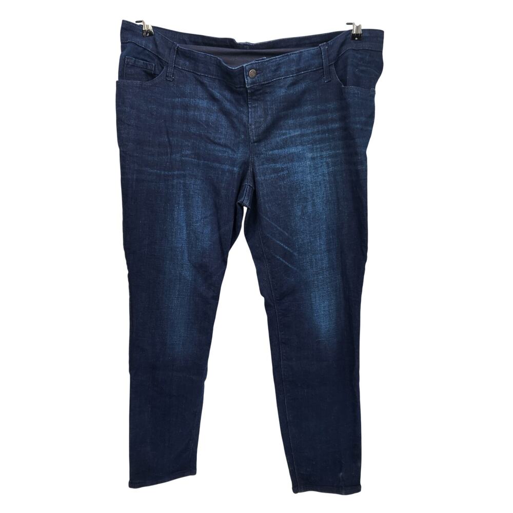 NWT Old Navy Dark Wash Maternity‎ Rockstar Super Skinny Jeans Women's 20